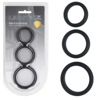LEVELZ Wide O Silicone Cock Ring Set of 3 - S/M/L LEVELZ Wide O Silicone Cock Ring Set of 3 - S/M/L
